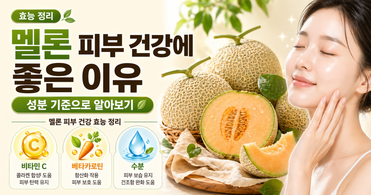 멜론 피부 건강에 좋은 이유 성분 기준으로 알아보기
