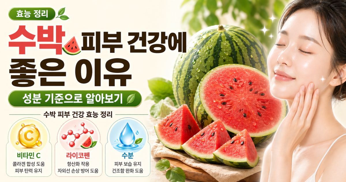 수박 피부 건강에 좋은 이유 성분 기준으로 알아보기